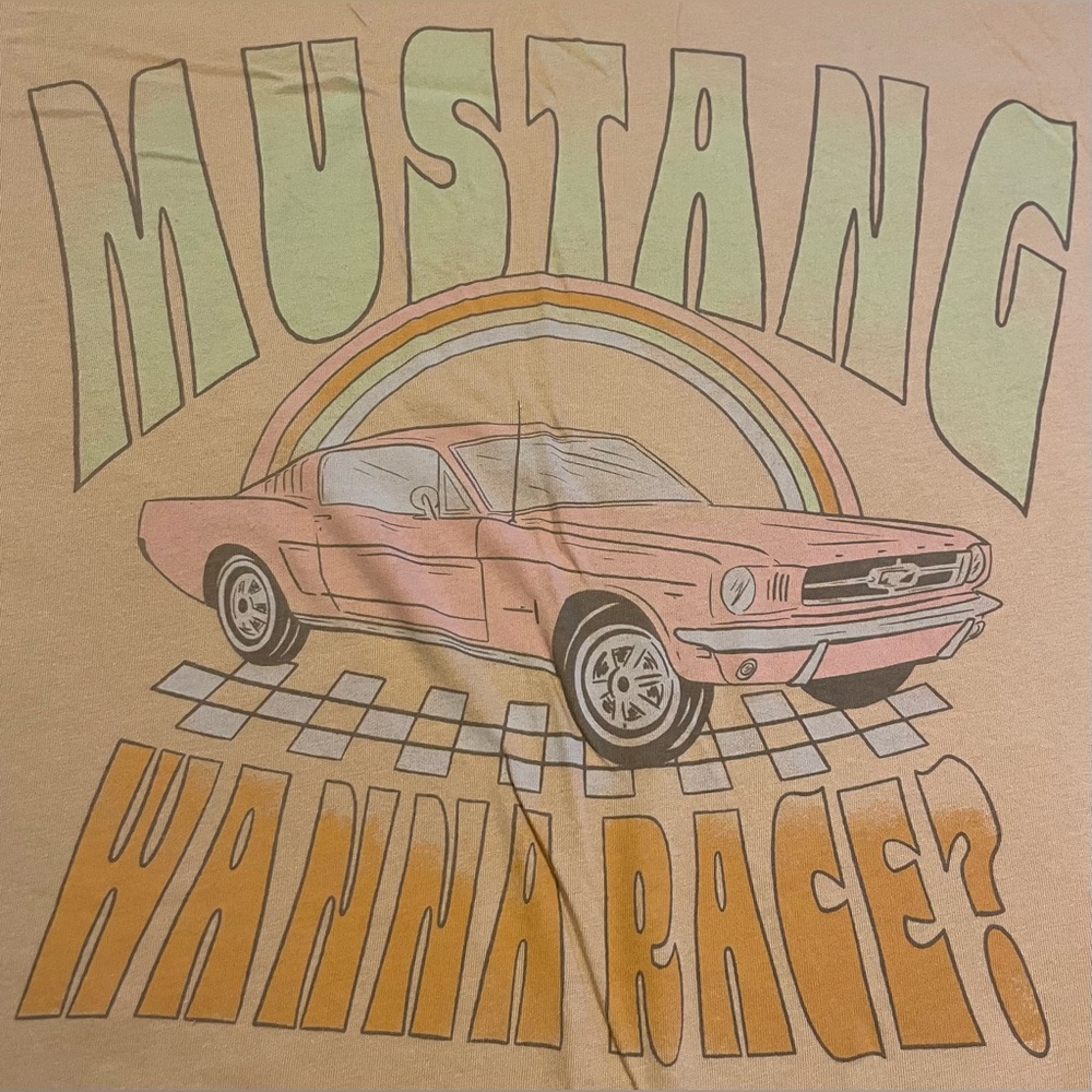 American Eagle Outfitters Oversized Graphic Ford Mustang T-shirt